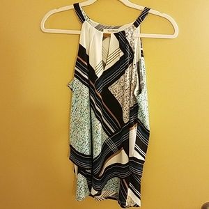 White House Black Mkt Halter Top Layered Bottom